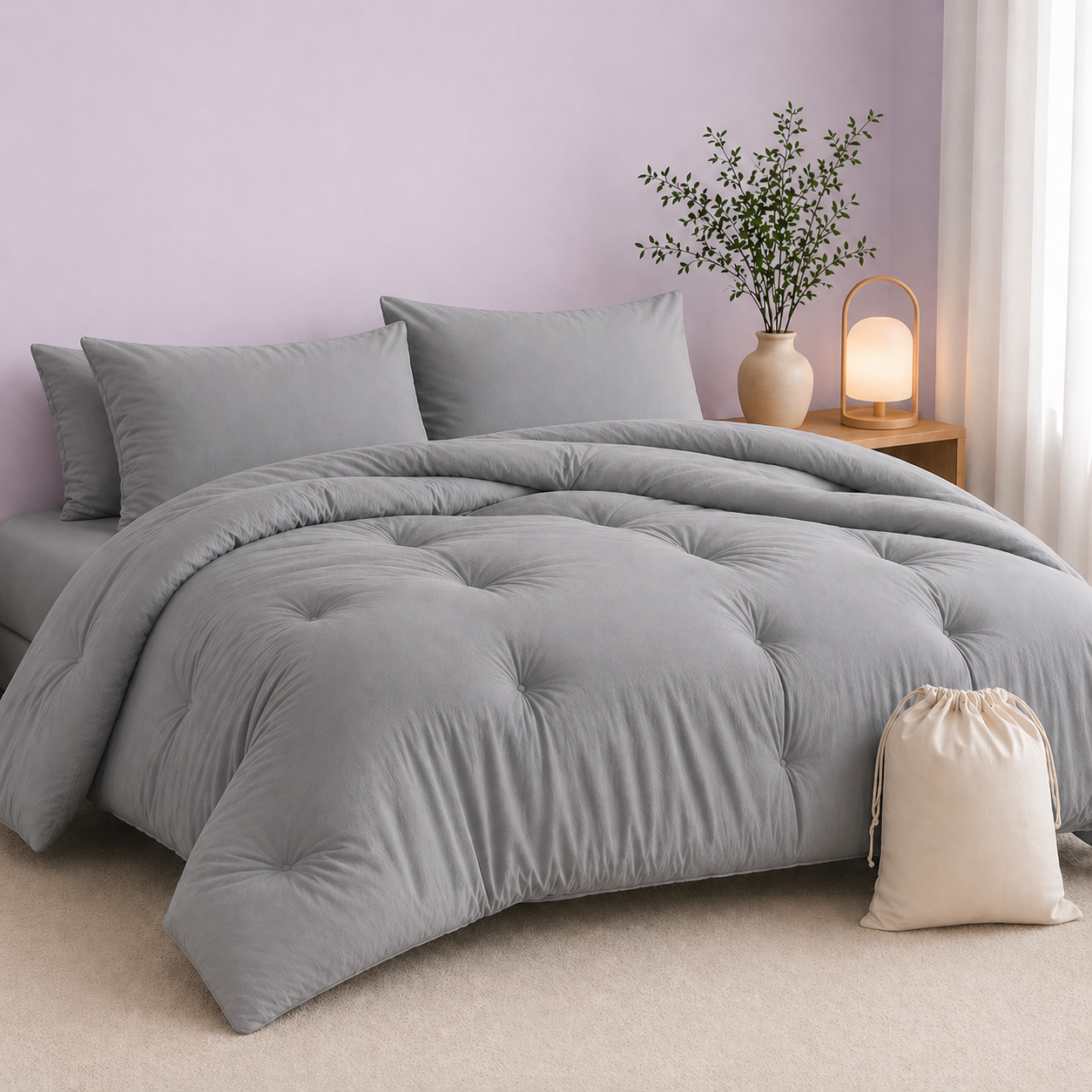 Edredom Premium Cinza Serenity